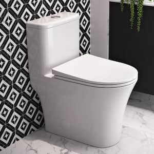 Cascade One-Piece 1.6 GPF Dual Flush U-Shape Toilet in White