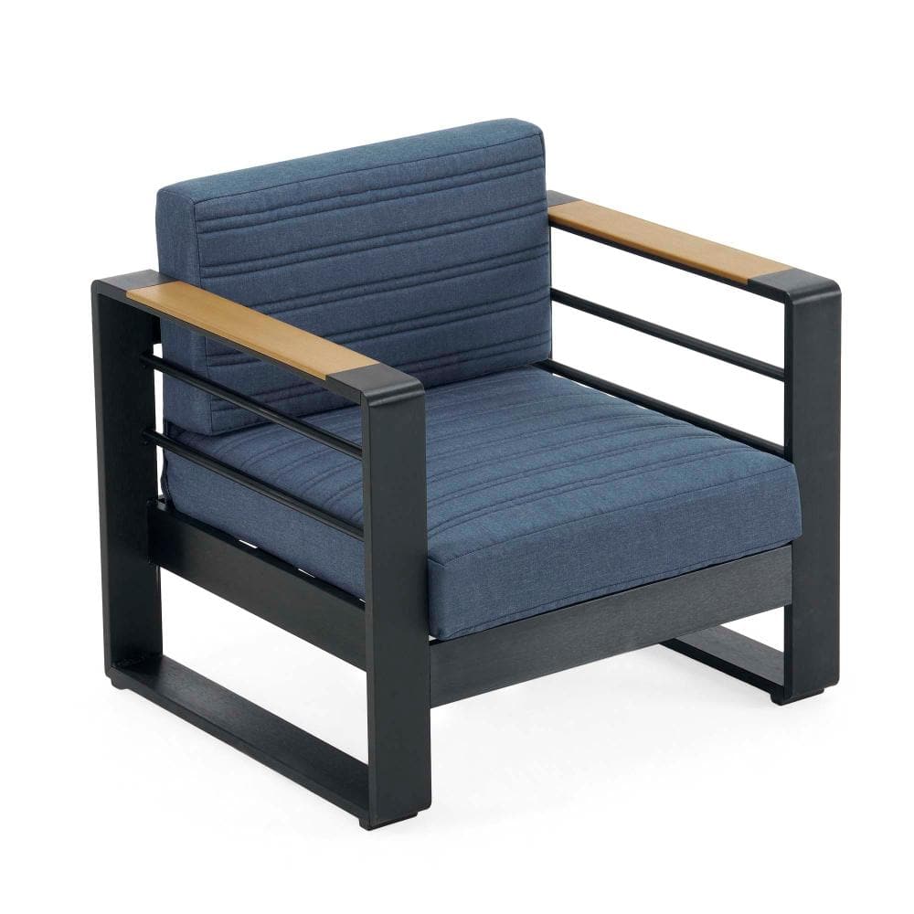 Elegant Open Slat Outdoor Club Chair with Water‑Resistant Cushions for Stylish Patio Relaxation and Decor price history on PriceWatchPro