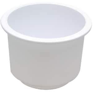 Drink Holder - White, Large Recessed