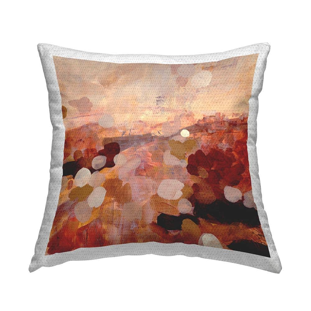 Abstract Layered Desert Landscape Red Square Outdoor Throw Pillow price history on PriceWatchPro