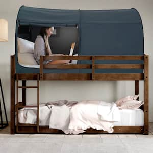 Indoor Pop Up Portable Frame Pongee Bed Canopy Tent Bunk Twin Curtains Breathable Charcoal (Mattress Not Included)