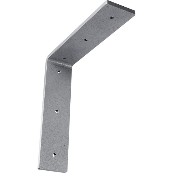Ekena Millwork 8 in. x 2 in. x 8 in. Steel Hammered Light Blue Hamilton Bracket
