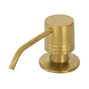 Built in Brushed Gold Soap Dispenser Refill from Top with 17 oz. Bottle