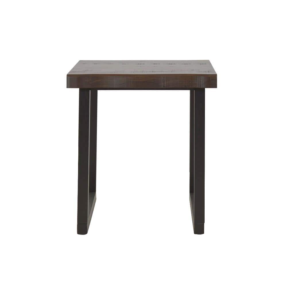Jennings Live Edge Cherry and Ebony Wood Square End Table