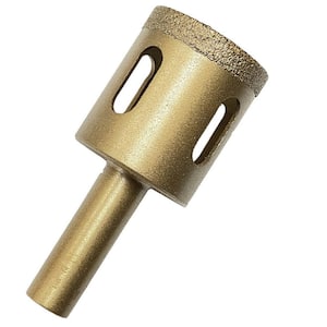 1-3/8 In. Diamond Core Bit Hole Saw with 1/2 in. Shank for Drilling Granite, Marble, Ceramic, Porcelain and Concrete