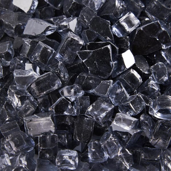 WESTIN OUTDOOR HeatPro 10 lb. Bag Tempered Glass Fire Pit Crystal Rocks in Gray