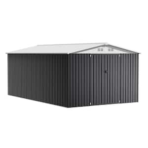VIWAT 12 ft. W x 20 ft. D Metal Outdoor Storage Garden Tool Steel
