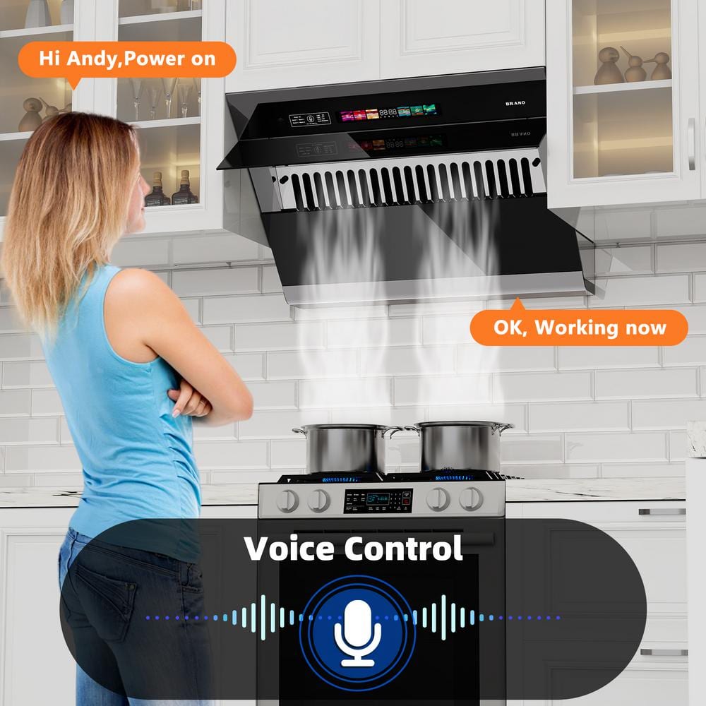 30-Inch Stainless Steel Convertible Under Cabinet Range Hood with Touch and Voice Control