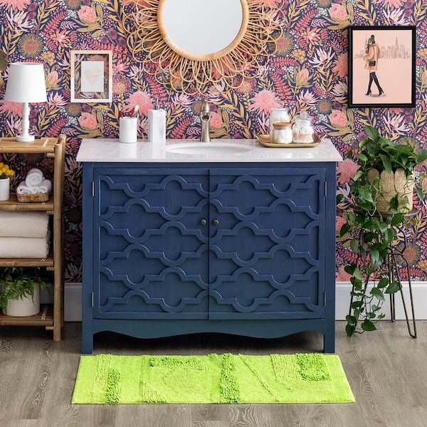 Composition Fiesta Lime 27 in. x 45 in. Cotton Bath Mat