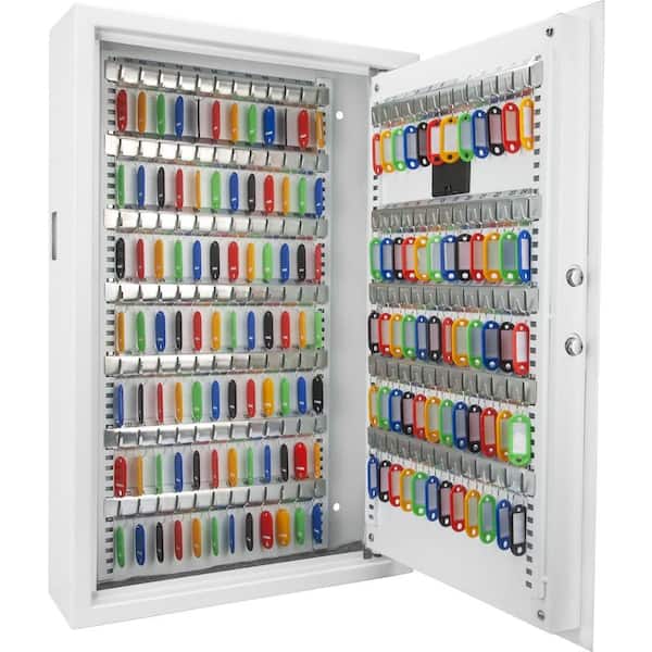 Steel 144 Key Cabinet with Electronic Keypad Lock Box White 