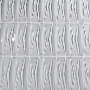 Delphi Harlequin Arctic Blue 13 in. x 16 in. Polished Ceramic Mosaic Tile (1.41 sq. ft./Sheet)