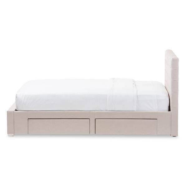 Renee Contemporary Upholstered Twin Bed Platform 