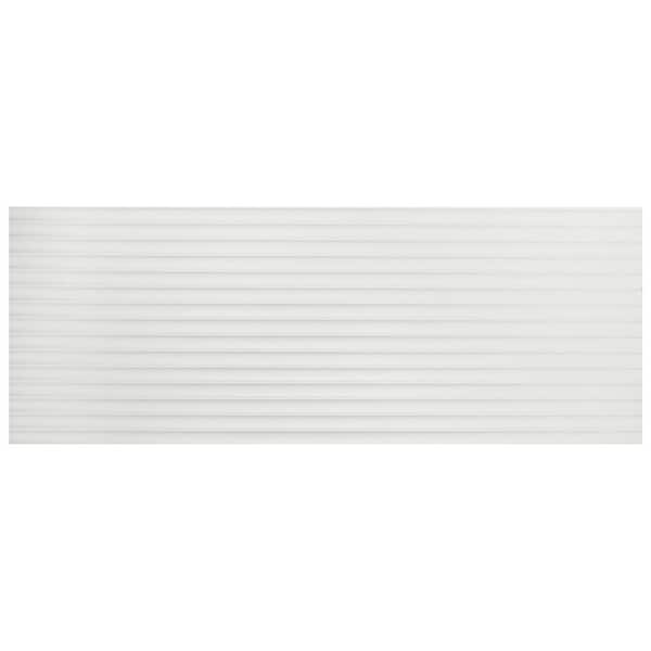 Ivy Hill Tile Alabaster Fluted White 6 in. x 0.52 in. 3D Matte Ceramic Wall Tile Sample