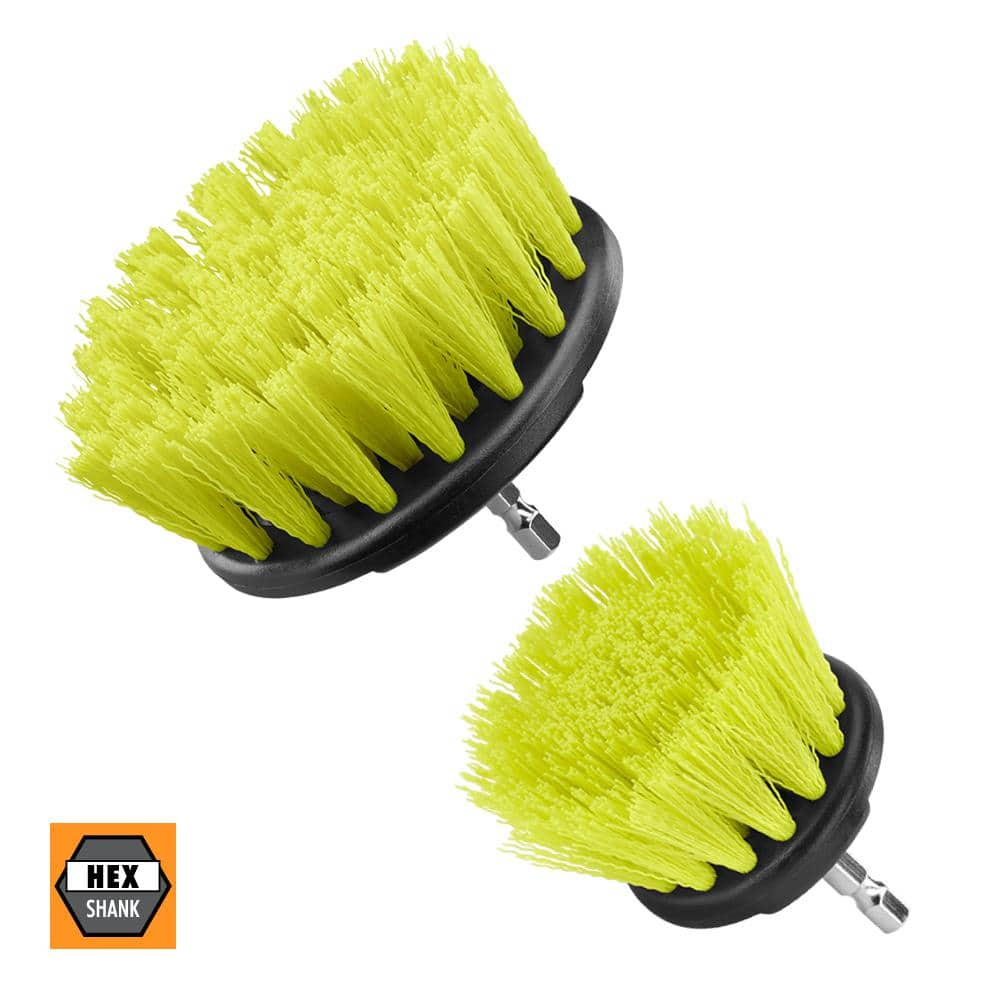 RYOBI Medium Bristle Brush Cleaning Accessory Kit (2-Piece) A95MBK1 - The  Home Depot