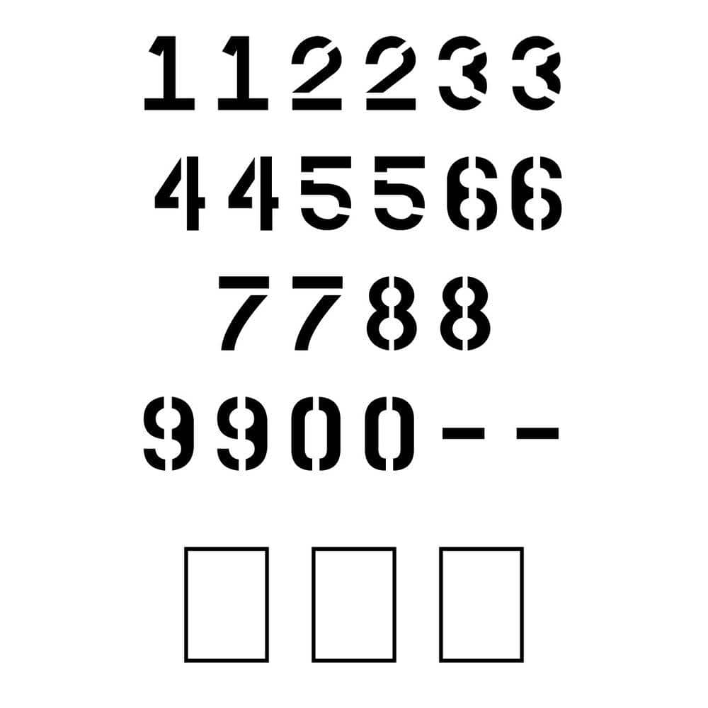 24'' x 12'' Number Kit Stencil — 1-800-Stencil