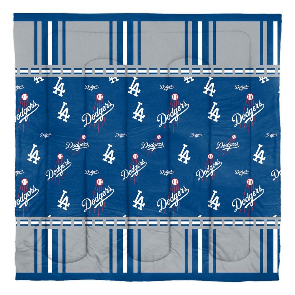 Rotary 5-Piece Multi-Colored Los Angeles Dodgers Queen Size Bed in a Bag Se