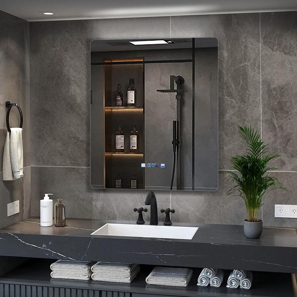 Lugano 30 in. W x 32 in. H LED Bathroom Vanity Mirror price history on PriceWatchPro