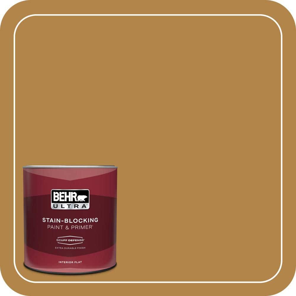1 qt. #MQ4-09 Rice Curry Extra Durable Flat Interior Paint & Primer price history on PriceWatchPro
