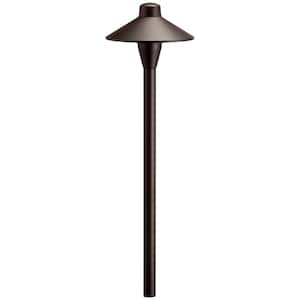 Low Voltage 6.75 in. Textured Architectural Bronze Hardwired Weather Resistant Path Light with No Bulbs Included