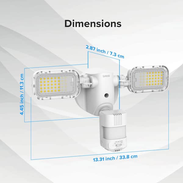 SANSI 1000-Watt Equivalent 10000 Lumen 180° White Dusk to Dawn