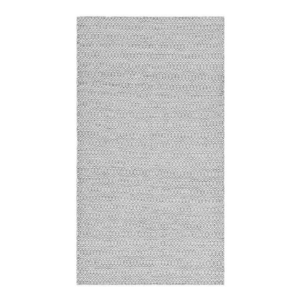 Slate Geometric Flat Woven Wool 9' x 12' Area Rug
