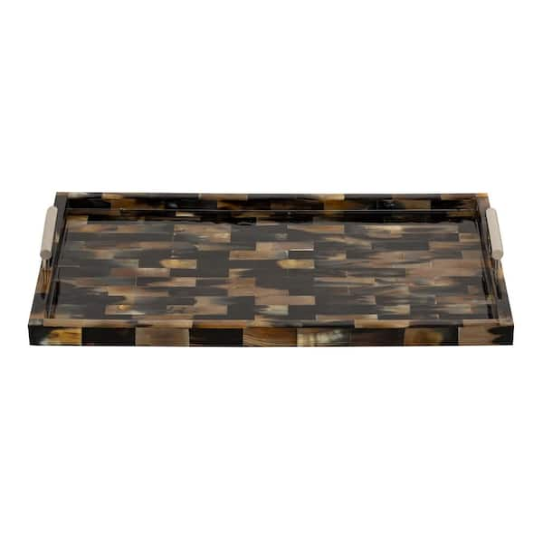 Titan Lighting Ranchwood 24 in. Brown Natural Materials Decorative Tray