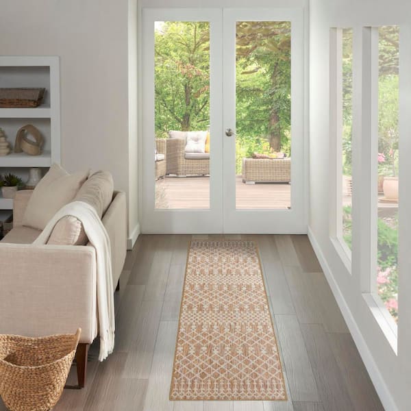 Positano Jute 2 ft. x 12 ft. Moroccan Contemporary Runner Area Rug