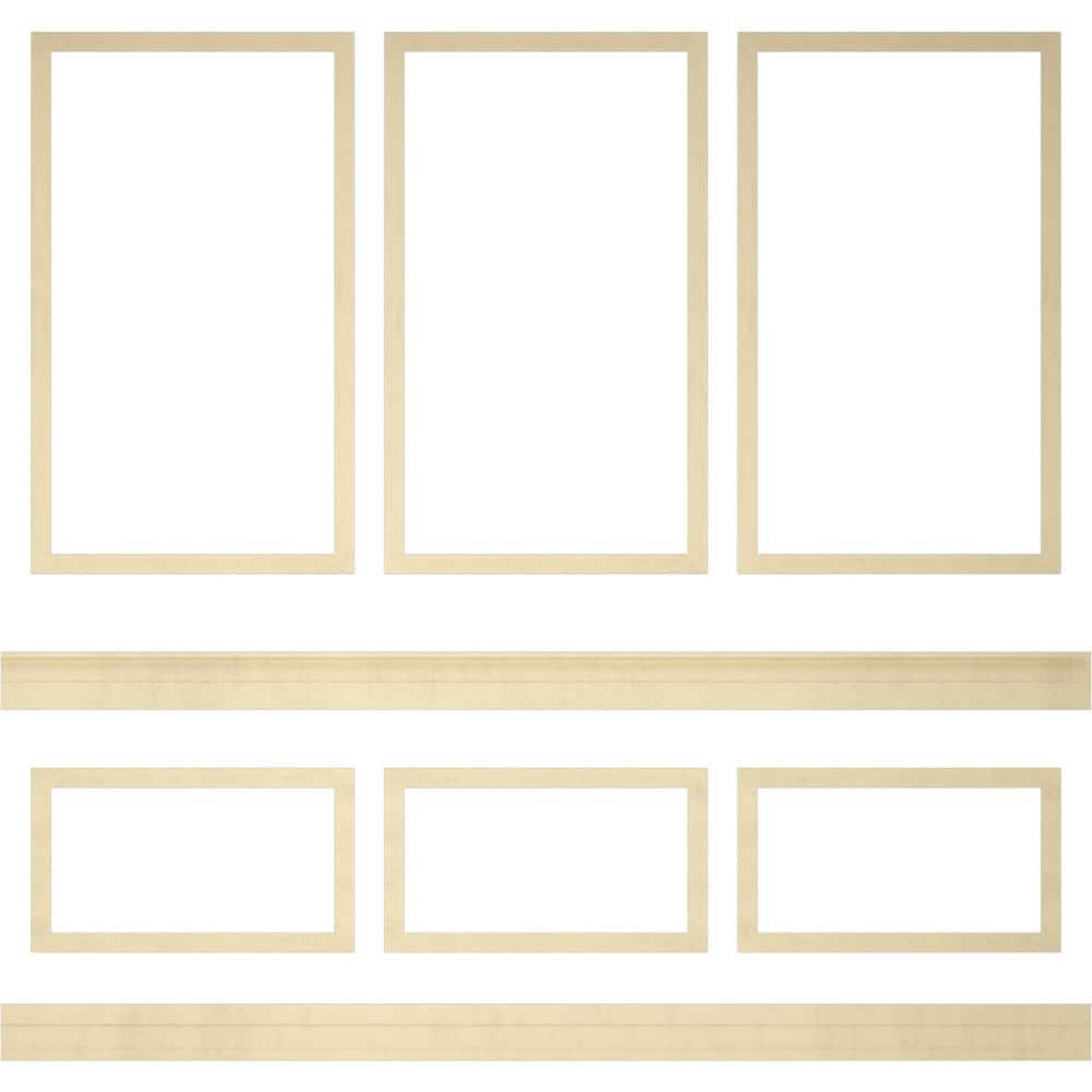 Adjustable White Polyurethane Ashford Square Panel Wainscot Kit