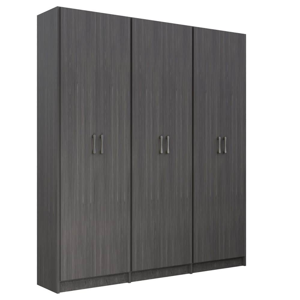Alto Collection 84 in. W Grey Wall Mounted 3-Shelf Towers with Full Doors Wood Closet System price history on PriceWatchPro