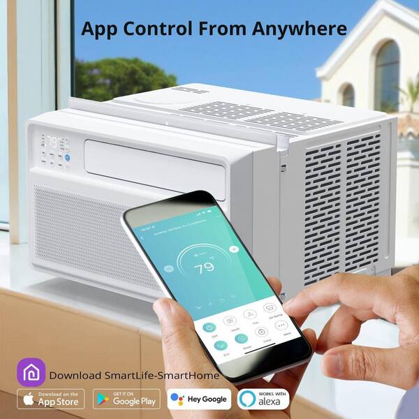 WhizMax 115V Inverter Window Air Conditioner 8,000 BTU with Remote/APP  Control and ECO Mode HDTPHO_0WQ0PYCU - The Home Depot