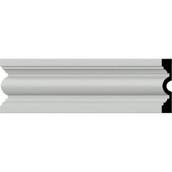 Ekena Millwork SAMPLE - 3/4 in. x 12 in. x 4 in. Urethane Gorleen Chair Rail Moulding