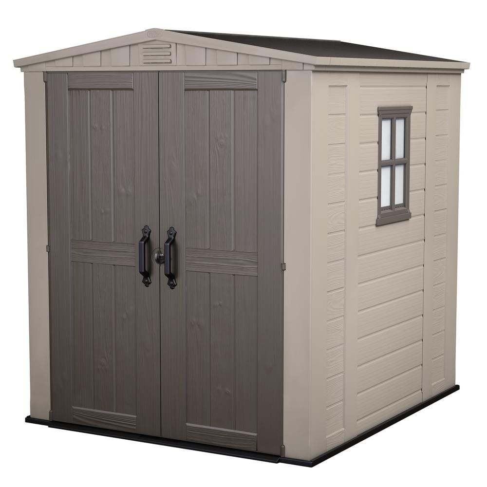 UPC 731161037191 product image for Factor 6 ft. W x 6 ft. D Outdoor Durable Resin Plastic Storage Shed with Double  | upcitemdb.com