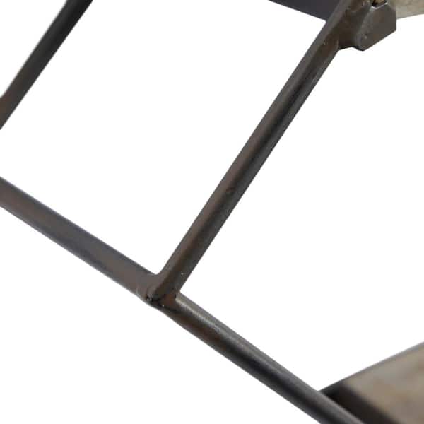Black Diamond 3 Shelves Metal Wall Shelf (Set of 2)