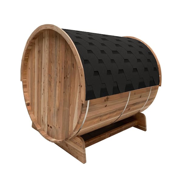 ALEKO 4-Person Electric Heater Outdoor Cedar Barrel Steam