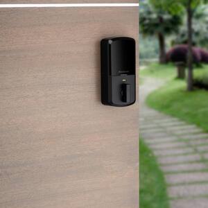 HALO Matte Black Touchscreen WiFi Keypad Electronic Single-Cylinder Smart Lock Deadbolt featuring SmartKey Security