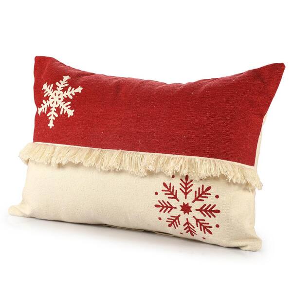 red textured throw pillows