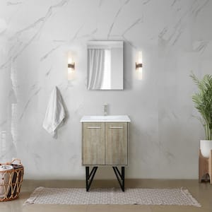 Lancy 24 in W x 20 in D Rustic Acacia Bath Vanity and Cultured Marble Top