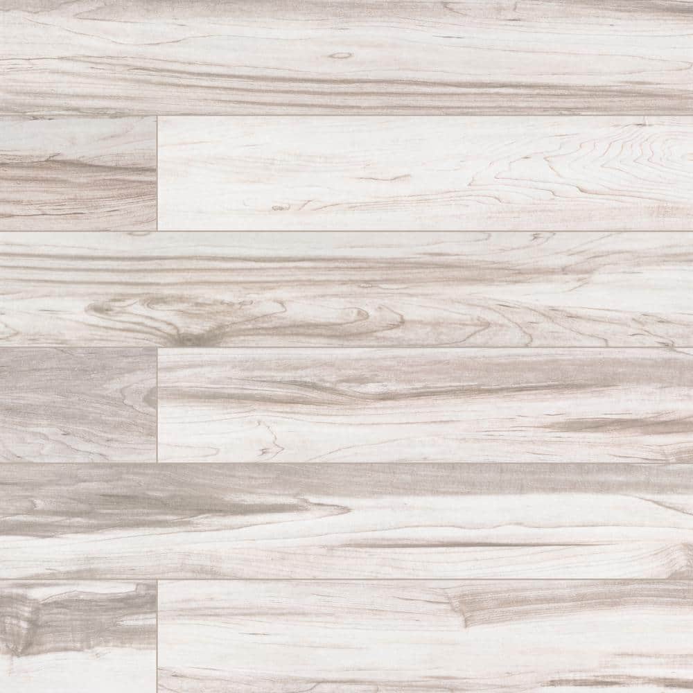 Cavallo White 6 in. x 36 in. Matte Porcelain Wood Look Floor and Wall Tile (13.08 sq. ft./Case) price history on PriceWatchPro