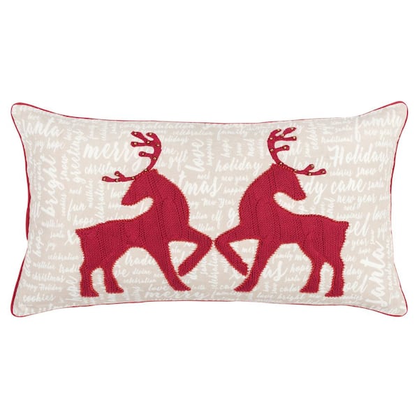 Red best sale sweater pillows