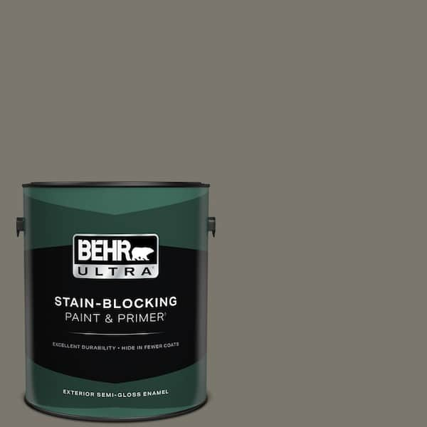 BEHR ULTRA 1 gal. #ECC-46-2 Eagle Ridge Semi-Gloss Enamel Exterior Paint & Primer