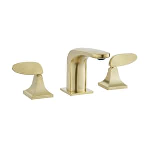 Chateau 8 in. Widespread Double Handle Bathroom Faucet in Brushed Gold