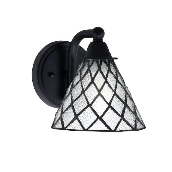 Unbranded Madison 7 in. 1-Light Matte Black Wall Sconce with Standard Shade