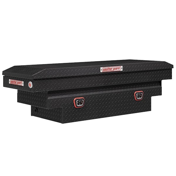 Weather Guard 62.5 in. Matte Black Aluminum Compact Deep Crossover Truck Tool Box