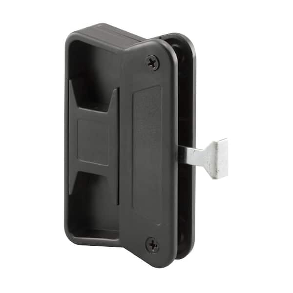 Black # 12324 Slide-Co Screen Door Latch and Pull with Security Lock 