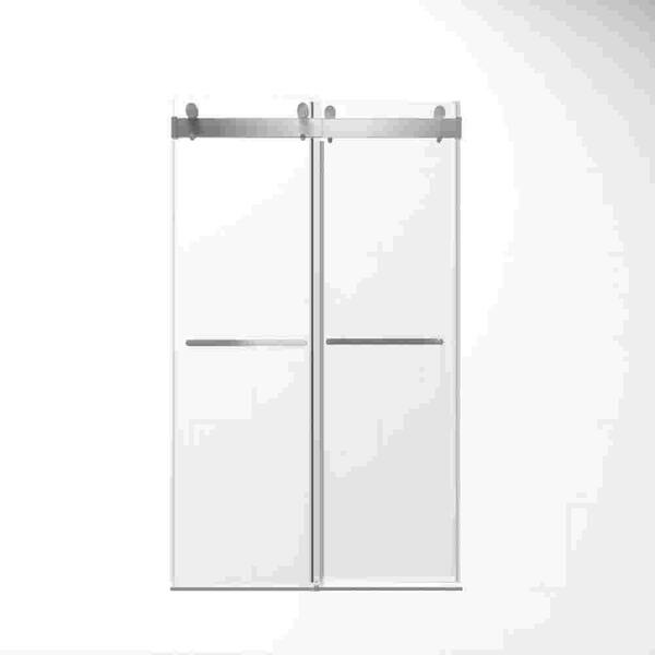 Xspracer Moray 68 in. to 72 in. W x 76 in. H Double Sliding Frameless
