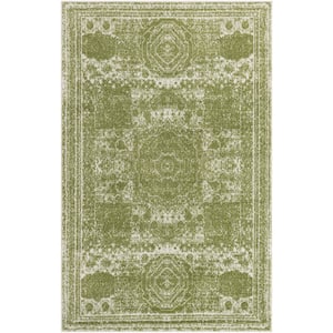 Bromley Wells Green 5 ft. x 8 ft. Area Rug
