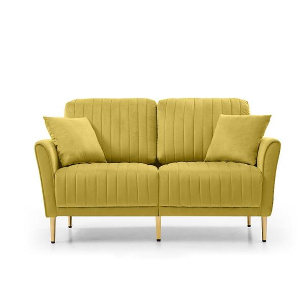 gold velvet 2 seater sofa