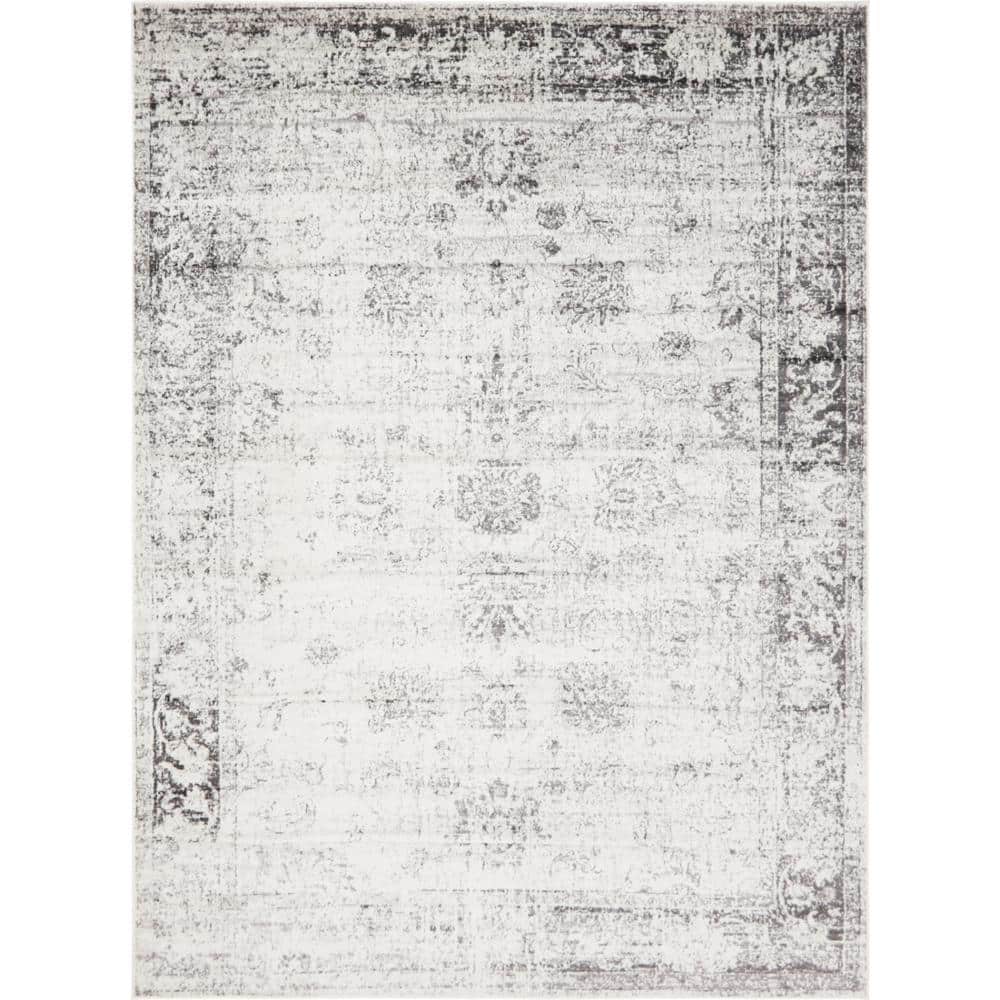 Sofia Collection Reversible Gray Indoor Area Rug