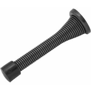 4 in. Matte Black Spring Door Stop