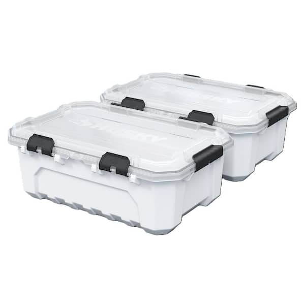 12 gal. Pro Duty Waterproof White Tote (2-Pack)